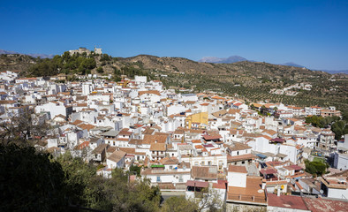 Fototapeta na wymiar Monda is a beautiful and white village in Malaga province, Spain