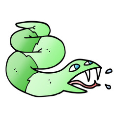 vector gradient illustration cartoon hissing snake