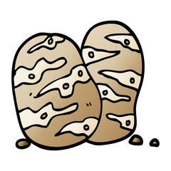 vector gradient illustration cartoon potatoes