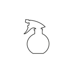 Water spray bottle simple icon. Contour illustration.