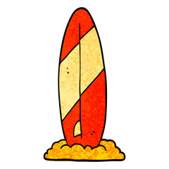 grunge textured illustration cartoon surf board