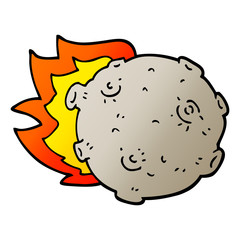 vector gradient illustration cartoon asteroid