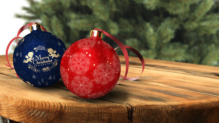 Christmas balls ready to hang