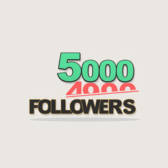 Follower banner comic text pop art design