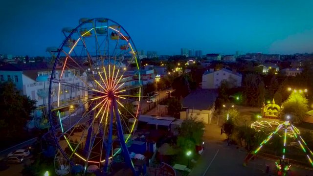 Flying over the carousel
