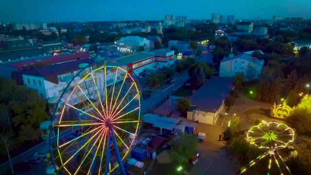 Carousel glow in the twilight