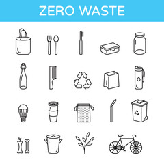 Vector Zero Waste Icon Logo Set