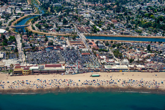 Santa Cruz Beach Aerial View