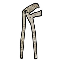 grunge textured illustration cartoon plumbers wrench