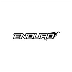Enduro logo vector design. Dirt splash. Extreme off road motorcycle, dirt bike, motocross bike or mountain bike logotype template