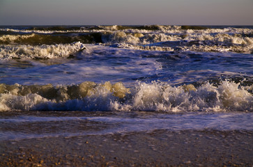 Senigallia, Italy, the waves of the Adriatic Sea