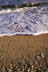 Senigallia beach, Italy, the waves of the Adriatic Sea