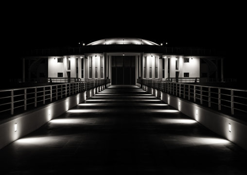 The Rotonda a Mare by night, Senigallia, Marche region, Italy