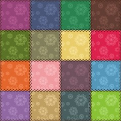 patchwork background with different patterns