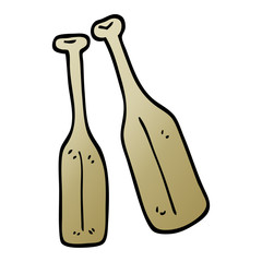 vector gradient illustration cartoon pair of paddles