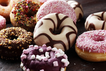 donuts in different glazes