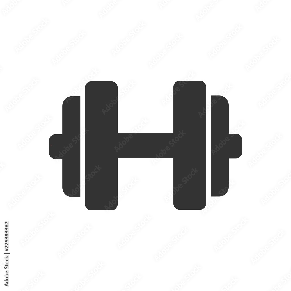 Poster Dumbbell Icon, dumbbell for training