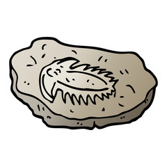 vector gradient illustration cartoon ancient fossil