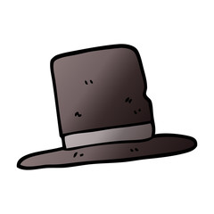 vector gradient illustration cartoon top hat