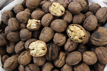 Walnuts are rounded, single-seeded stone fruits of the walnut tree commonly used for the meat after fully ripening