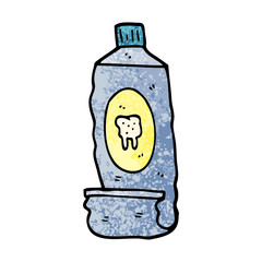 grunge textured illustration cartoon toothpaste