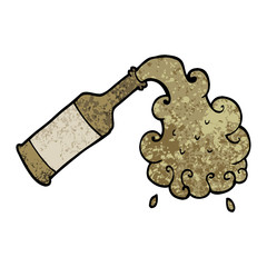 grunge textured illustration cartoon beer pouring