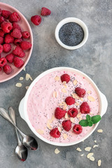 Raspberry yogurt. 