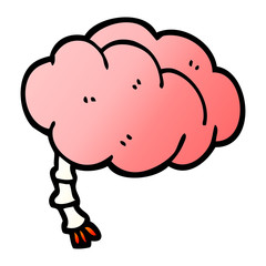 vector gradient illustration cartoon brain