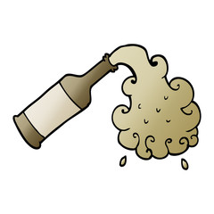 vector gradient illustration cartoon beer pouring