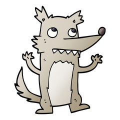 Obraz na płótnie Canvas vector gradient illustration cartoon wolf