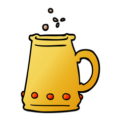 vector gradient illustration cartoon jem encrusted cup