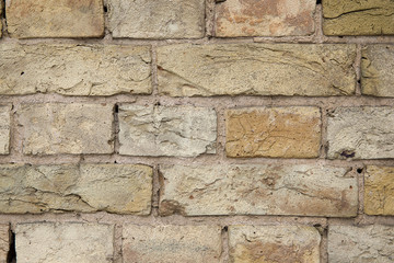 Old brown brick wall background or texture.