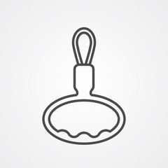 Bus handrail vector icon sign symbol