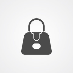 Hand bag vector icon sign symbol