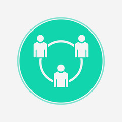 Team vector icon sign symbol