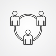 Team vector icon sign symbol