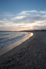 The beach at Vilanova i la Geltru, Spain