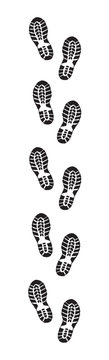 Footprints of shoes. Vector drawing
