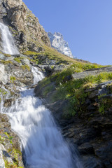 Fototapeta na wymiar The valley of the Cervino(the Matterhorn). 