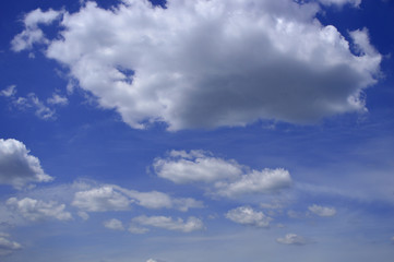 Fototapeta na wymiar Beautiful clouds against the blue sky