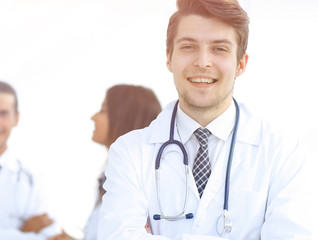 Fototapeta premium doctor therapist on the background of the office