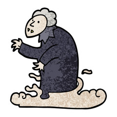 grunge textured illustration cartoon spooky vampire