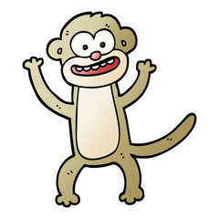 vector gradient illustration cartoon monkey