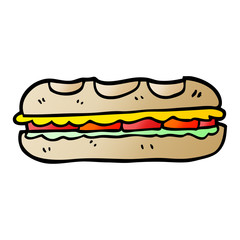 vector gradient illustration cartoon tasty sandwich