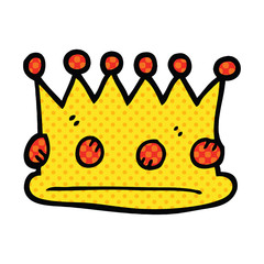 comic book style cartoon royal crown