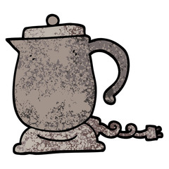grunge textured illustration cartoon kettle