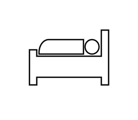 icon of a sleeping person. vector icon