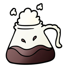 vector gradient illustration cartoon coffee jug