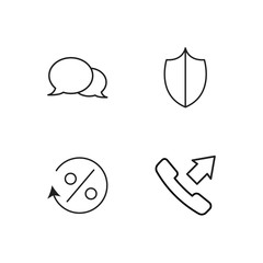 web simple outlined icons set