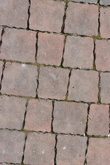 Pavement stone sidewalk footpath background or texture.